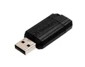 Pendrive PinStripe, czarny, 64GB, USB 2.0, 10/4MB/sec, VERBATIM