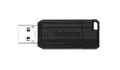 Pendrive PinStripe, czarny, 64GB, USB 2.0, 10/4MB/sec, VERBATIM