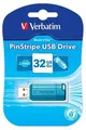 Pendrive "PinStripe", karibska zieleń, 32GB, USB 2.0, 10/4 MB/s, VERBATIM