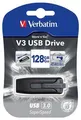 Pendrive "V3", czarno-szary, 128GB, USB 3.0, 80/25 MB/s, VERBATIM