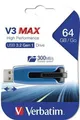 Pendrive V3 MAX, niebiesko-czarny, 64GB, USB 3.0, 175/80MB/sec, VERBATIM