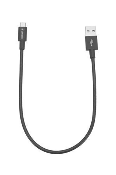 Główne zdjęcie produktu USB kabel, černá, micro USB, 30 cm, VERBATIM