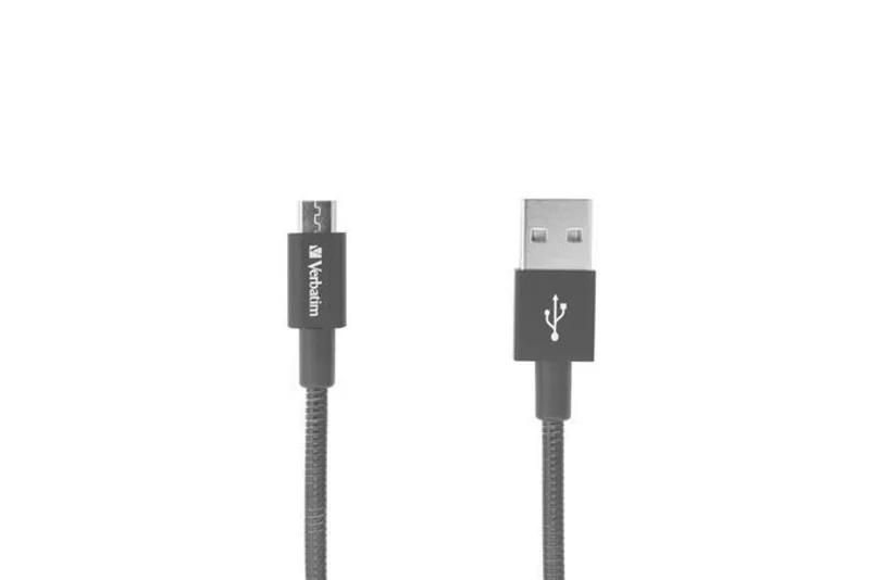 Główne zdjęcie produktu USB kabel, černá, micro USB B, 100 cm, VERBATIM