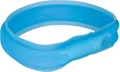 Obroża świetlna USB PŁASKA, niebieska L-XL: 70 cm/30 mm