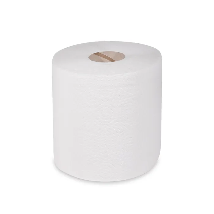 Główne zdjęcie produktu Utěrka 2vrstvá s ražbou bílá 19cm x 100m (průměr 17 cm) [1 ks]