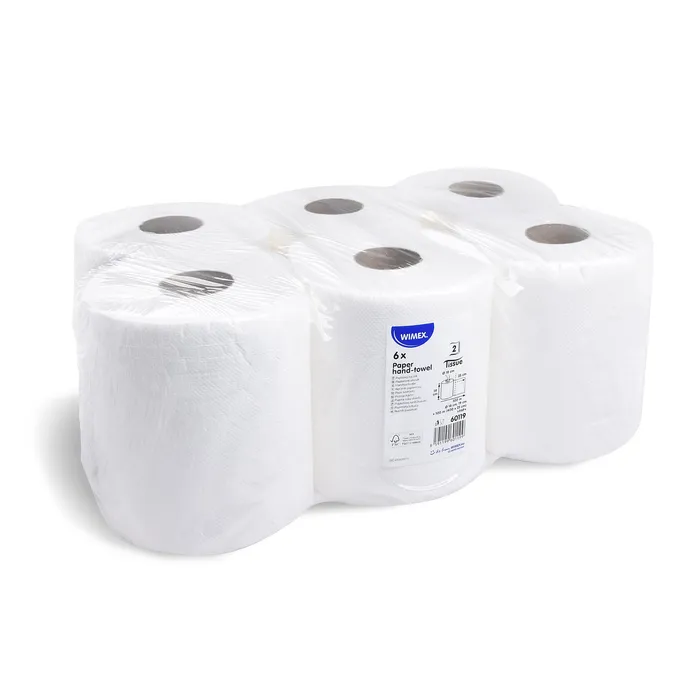 Główne zdjęcie produktu Utěrka (PAP FSC Mix) 2vrstvá s ražbou bílá průměr 18cm 19cm x 100m [6 ks]
