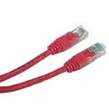 Patchcord UTP kat.5e RJ45 M-0.25m nieekranowany czerwony oszczędny