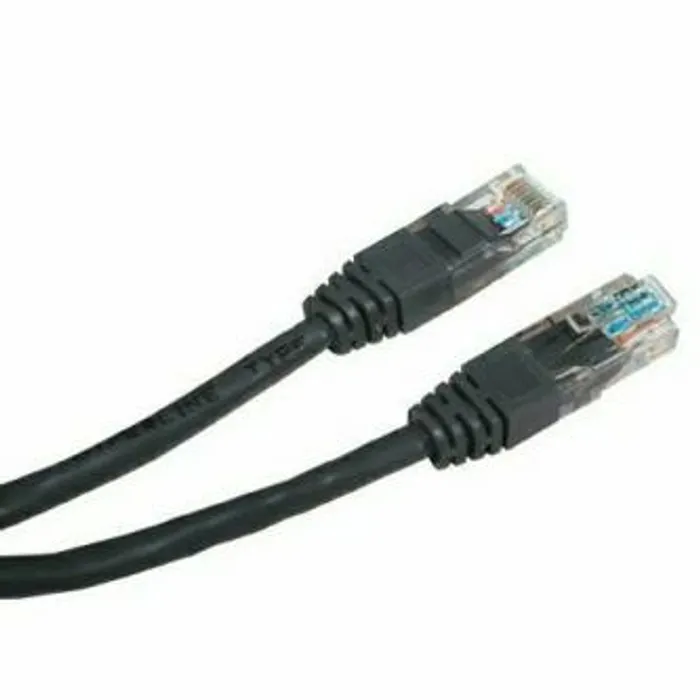 Główne zdjęcie produktu UTP patchcord, Cat.5e, RJ45 M-0.5m, nestíněný, černý, economy