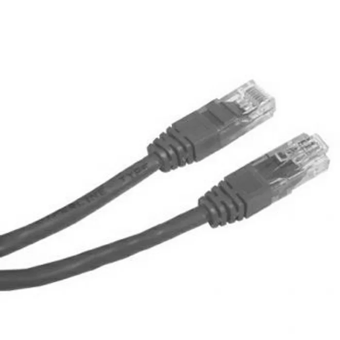 Główne zdjęcie produktu UTP patchcord, Cat.5e, RJ45 M-0.5m, nestíněný, černý, Logo, LOGO bag