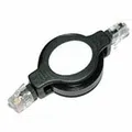 Patchcord UTP kat.5e RJ45 M-1,2m nieekranowany z uzwojeniem czarny oszczędny