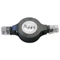Patchcord UTP kat.5e RJ45 M-1,2m nieekranowany z uzwojeniem czarny oszczędny