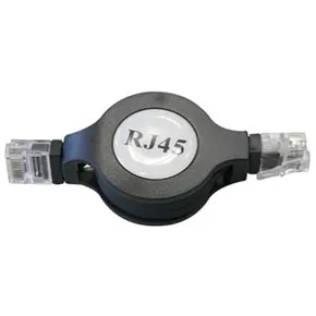 Patchcord UTP kat.5e RJ45 M-1,2m nieekranowany z uzwojeniem czarny oszczędny