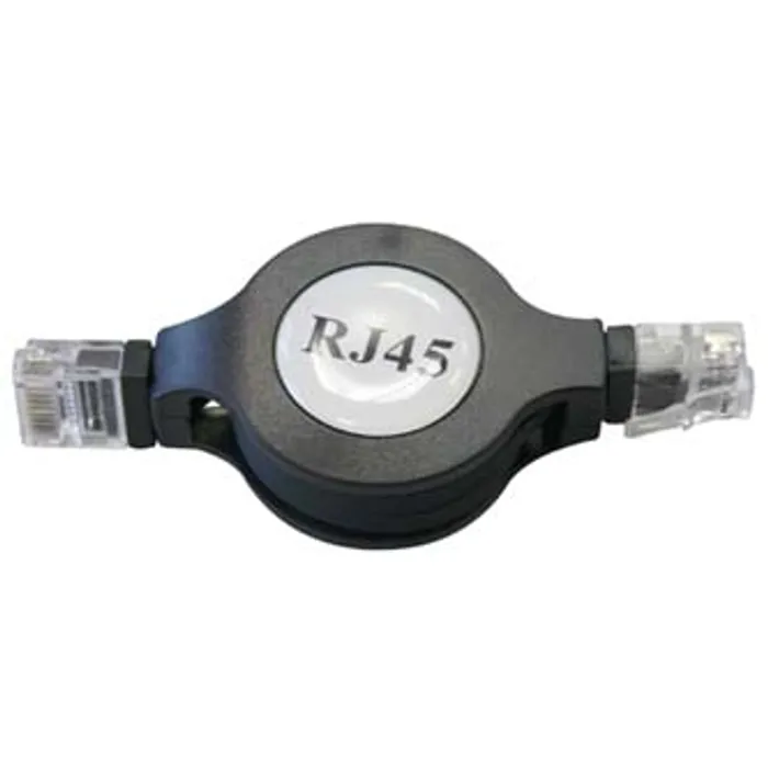 Główne zdjęcie produktu UTP patchcord, Cat.5e, RJ45 M-1.2m, nestíněný, navíjecí, černý, economy
