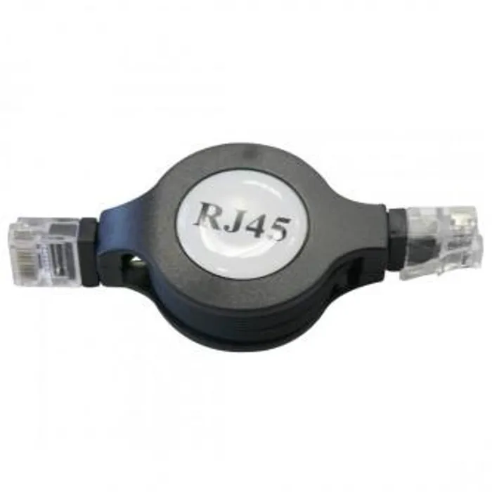 Główne zdjęcie produktu UTP patchcord, Cat.5e, RJ45 M-1.2m, nestíněný, navíjecí, černý, Logo, LOGO bag