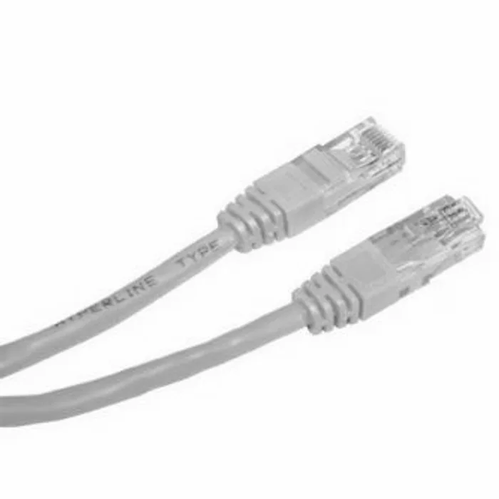 Główne zdjęcie produktu UTP patchcord, Cat.5e, RJ45 M-1m, nestíněný, křížený, šedý, k propojení 2 PC, economy