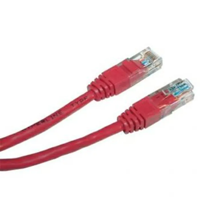 Główne zdjęcie produktu UTP patchcord, Cat.5e, RJ45 M-5m, nestíněný, červený, economy