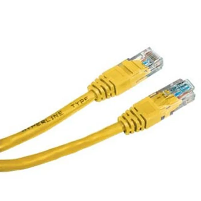 Główne zdjęcie produktu UTP patchcord, Cat.6, RJ45 M-0.5m, nestíněný, žlutý, economy