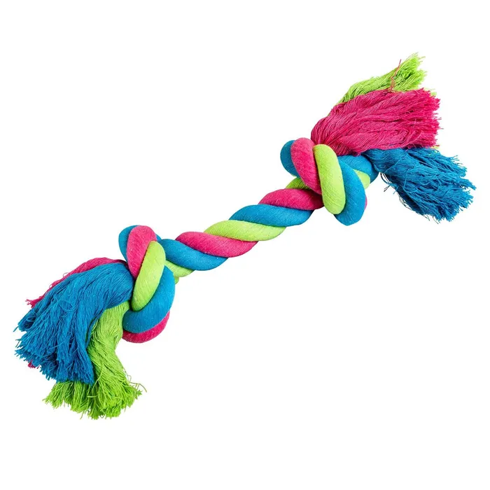 Główne zdjęcie produktu Uzel HipHop bavlněný 2 knoty - růžová, modrá, zelená 41cm, 460g