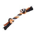 Następne zdjęcie produktu Węzeł bawełniany HipHop 2 knoty, szaro - ciemnoszary, pomarańczowy 100cm, 1000g