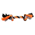 Następne zdjęcie produktu Bawełniany węzeł HipHop 2 knoty, kolor szaro-ciemny, pomarańczowy 25cm, 75g