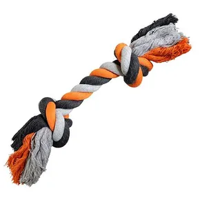 HipHopowy węzeł bawełniany 2 knoty, kolor szary - ciemnoszary, pomarańczowy 41cm, 460g
