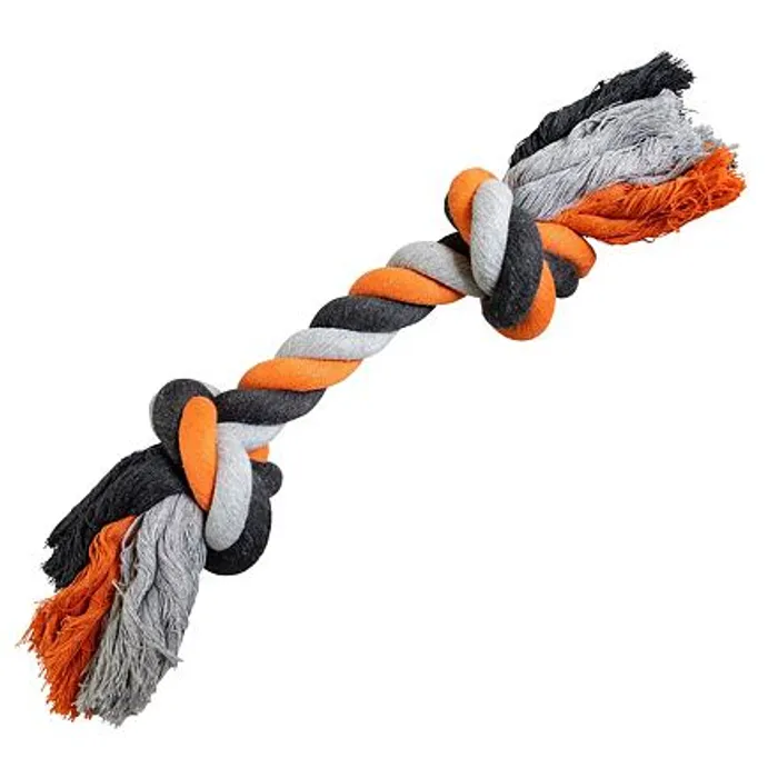 Główne zdjęcie produktu Uzel HipHop bavlněný 2 knoty, šedá - tm.šedá, oranžová 41cm, 460g