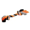Następne zdjęcie produktu HipHopowy węzeł bawełniany 2 knoty, kolor szary - ciemnoszary, pomarańczowy 41cm, 460g