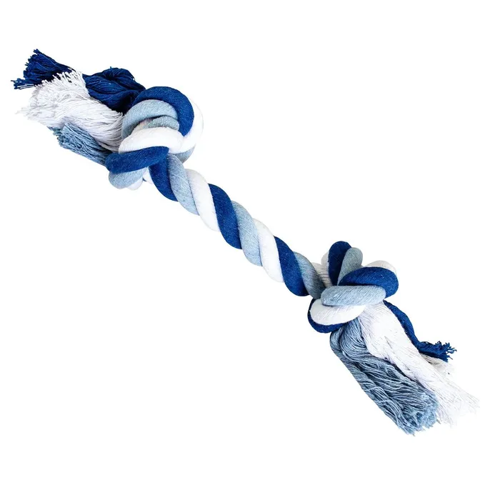 Główne zdjęcie produktu Uzel HipHop bavlněný 2 knoty - tm.modrá, sv.modrá, bílá 36cm, 210g