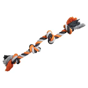 Węzeł hiphopowy bawełniany 4 knoty, szary, ciemnoszary, pomarańczowy 60cm, 340g