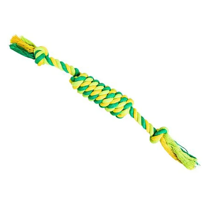 Główne zdjęcie produktu Uzel válec HipHop bavlněný se 2 knoty 38 cm / 100 g limetková, zelená