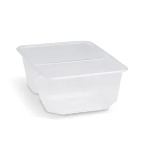 Pojemnik (PP) prostokątny 2-dzielny transp. 186 x 133 mm 1000ml [50 szt]