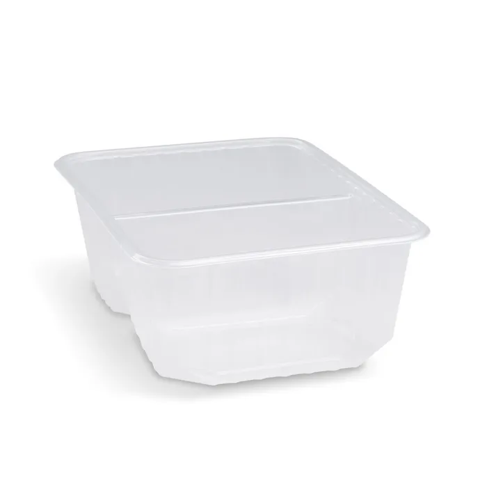 Główne zdjęcie produktu Vanička (PP) hranatá 2dílná průhledná 186 x 133 mm 1000ml [50 ks]