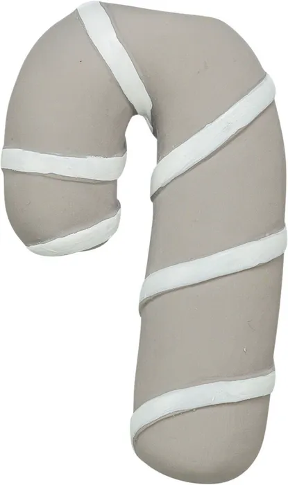 Główne zdjęcie produktu Vánoční cukrová hůlka, se zvukem, 10 cm, latex, šedobéžová