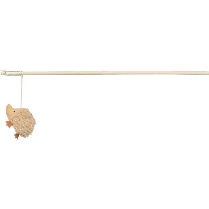 Główne zdjęcie produktu Vánoční hrací prut s ježkem a catnipem, 48 cm, plyš/dřevo, béžová/zlatá