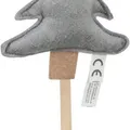 Następne zdjęcie produktu Vánoční hrací prut se stromkem a catnipem, 48 cm, filc/dřevo, šedá