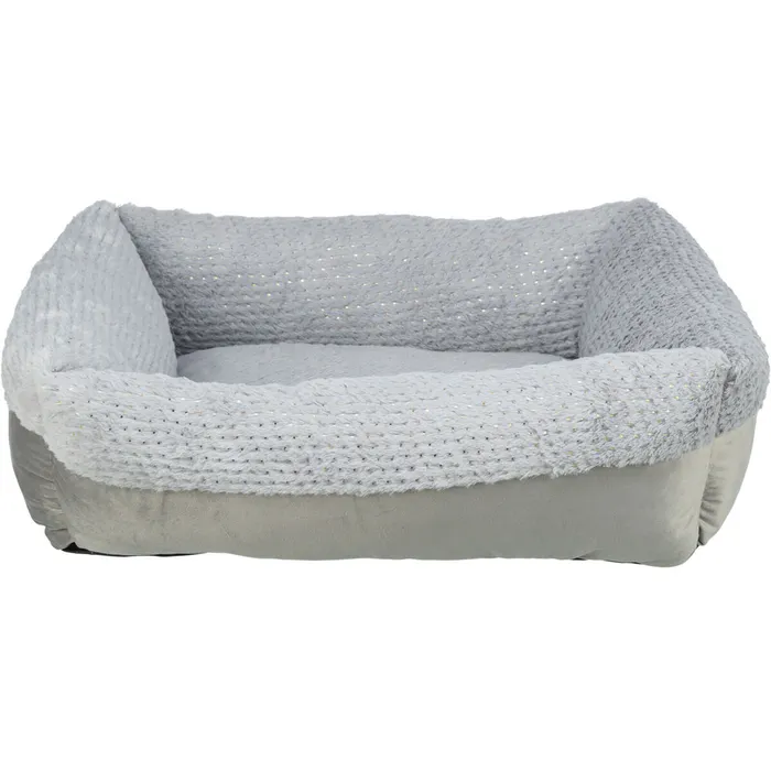 Główne zdjęcie produktu Vánoční sametové lůžko LIVIA Soft s hebkým okrajem, šedá 60 x 50 cm
