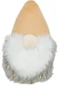 Vánoční skřítek s catnipem, 10 cm, plyš, béžová/šedá/bílá