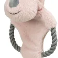 Następne zdjęcie produktu Vánoční sob na laně, šustící, 47 cm, plyš/bavlněné lano, růžová/šedá
