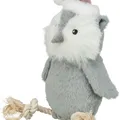 Następne zdjęcie produktu Vánoční sova na laně, se zvukem,  31 cm, plyš/bavlněné lano, šedá/bílá/béžová