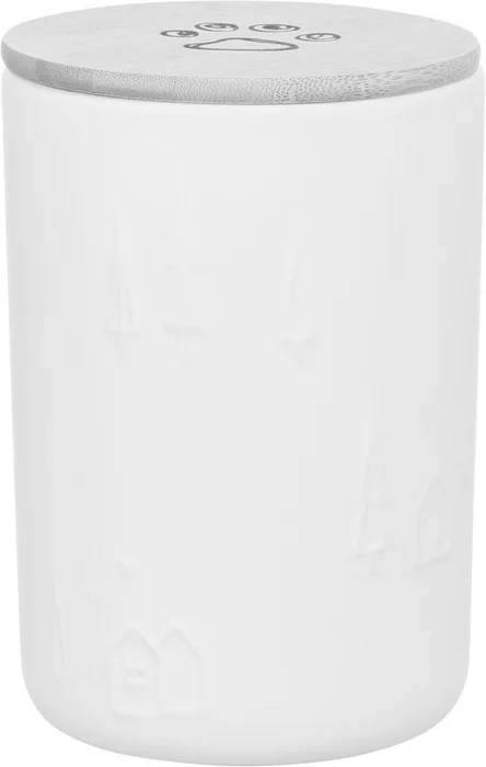 Główne zdjęcie produktu Vánoční zásobník na pamlsky, o 13 × 19 cm, keramika/dřevo, bílá