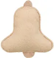 Vánoční zvoneček s catnipem, 9.5 cm, filc, béžová