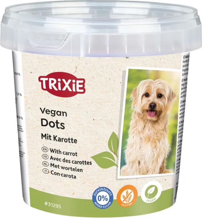 Główne zdjęcie produktu Vegan Dots, měkké mini válečky s mrkví, 200 g