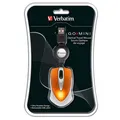 Verbatim Mysz 49023, 1000DPI, optyczna, 3kl., przewodowa USB, pomarańczowa