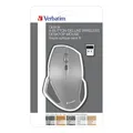Verbatim Mysz Deluxe, 1600DPI, 2.4 [GHz], optyczna, 8kl., bezprzewodowa, szara, 2 szt AA