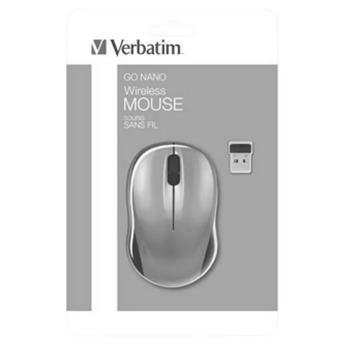 Główne zdjęcie produktu Verbatim Myš Go Nano 49044, 1600DPI, 2.4 [GHz], optická, 3tl., 1 kolečko, bezdrátová, mod