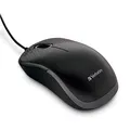 Verbatim Mysz 49024, optyczna, 3kl., przewodowa USB, czarna