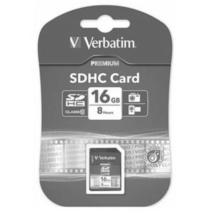 Główne zdjęcie produktu Verbatim Secure Digital Card, 16GB, SDHC, 43962, UHS-I U1 (Class 10)