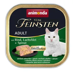 V.Feinsten CORE wołowina, filet z łososia + szpinak dla kotów 100g