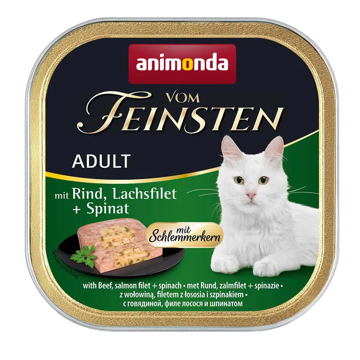 Główne zdjęcie produktu V.Feinsten CORE hovězí, losos filet + špenát pro kočky 100g