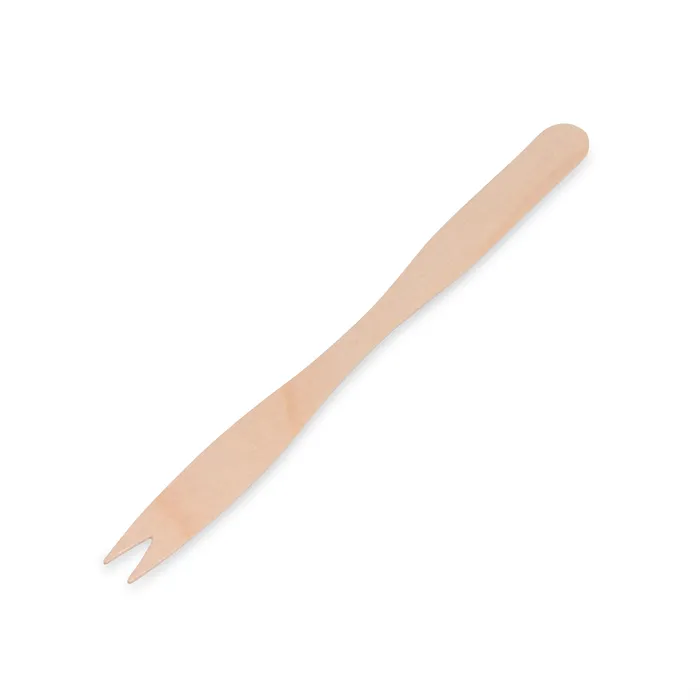 Główne zdjęcie produktu Vidlička svačinová dlouhá ze dřeva 14 cm [500 ks]